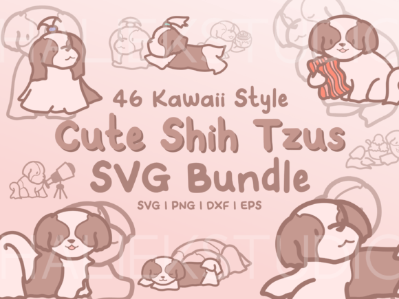 46 Kawaii Shih Tzu SVGs for Your Creative Projects