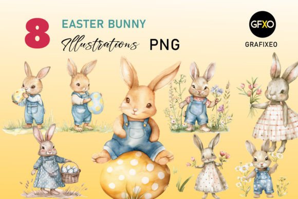 Adorable Easter Bunny Nursery Clipart for Spring Projects