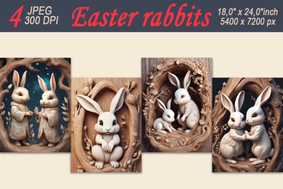 Charming Easter Rabbit Illustrations for Your Projects