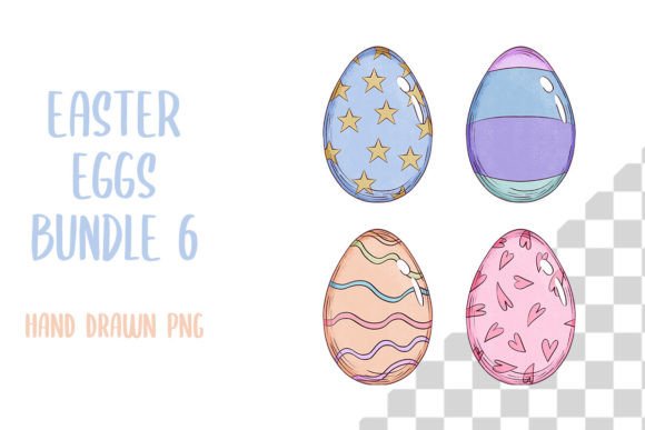Charming Hand-Drawn Easter Egg Illustrations for Your Projects