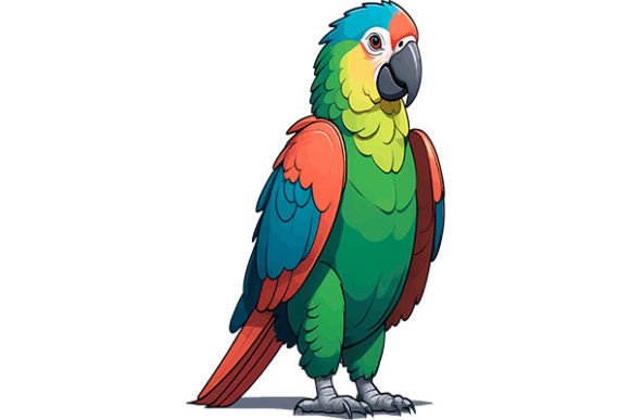 Colorful Parrot Illustrations: A Tropical Design Asset