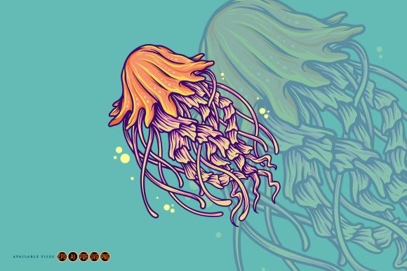 Cute JellyFish Under Water Illustrations: A Deep Dive