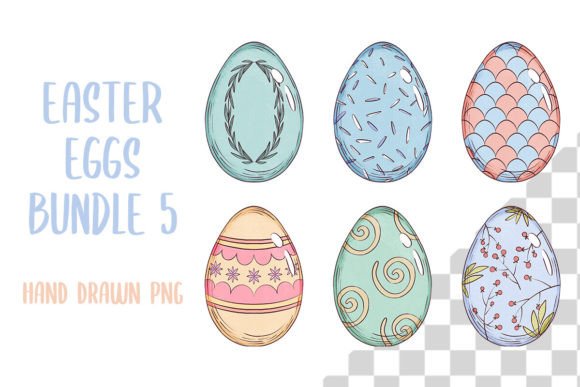Easter Eggs Hand Drawn 6 Illustrations: A Creative Toolkit