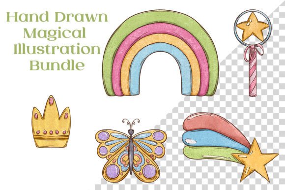 Enchant Your Projects with 5 Magical Hand Drawn Illustrations