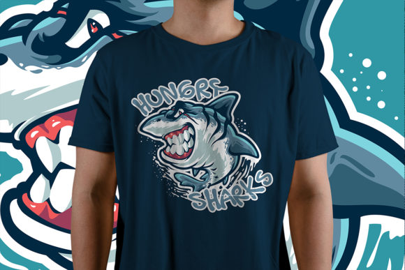 Hungry Shark Illustrations Mascot: A Bold Creative Asset