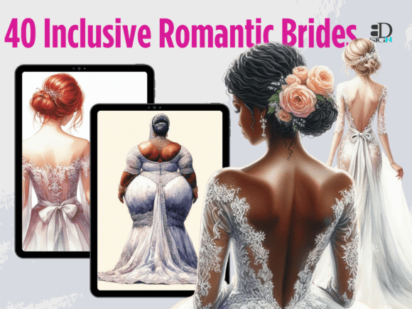 Inclusive Romantic Bride Illustrations: Design with Heart