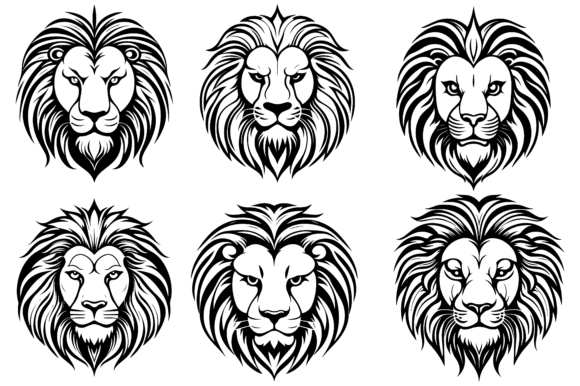 Lion Head Vector Illustrations: Majestic Design for Any Project