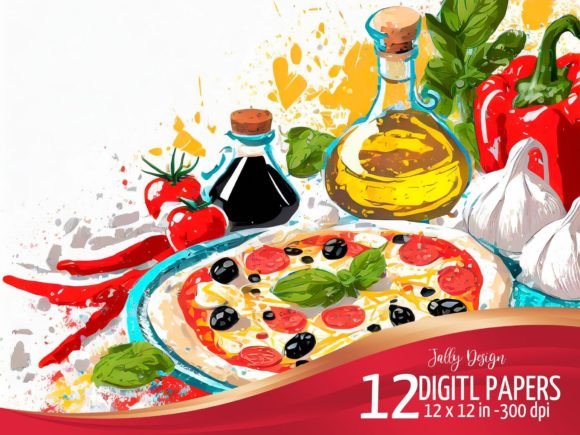 Pizza Illustrations in Grafiti Style: A Creative Toolkit