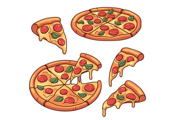 Pizza Slices Illustrations: Adding Playful Flavor to Your Designs