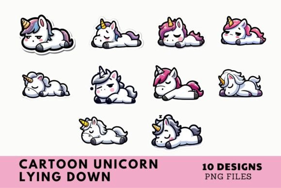 Unicorn Lying Down Clipart: Whimsy Meets Versatility