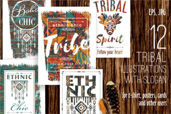 Unleash Ethnic Charm with 12 Tribal Illustrations