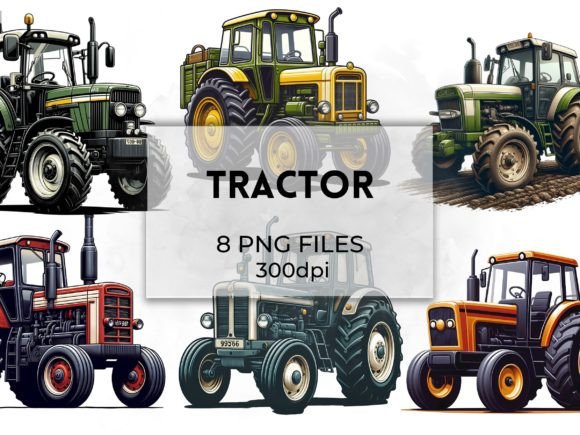 Unleash Power and Efficiency: Tractor Farm Clipart Illustrations